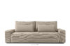 MOLLIS Rozkładana sofa z poduszkami tkanina sztruks / welur beżowy beżowy - zdjęcie 1