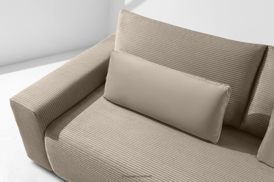 MOLLIS Rozkładana sofa z poduszkami tkanina sztruks / welur beżowy beżowy - zdjęcie 5