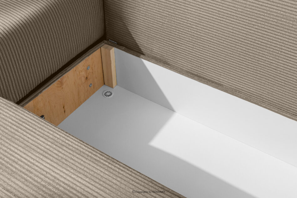 MOLLIS Rozkładana sofa z poduszkami tkanina sztruks / welur beżowy beżowy - zdjęcie 9