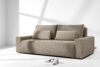 MOLLIS Rozkładana sofa z poduszkami tkanina sztruks / welur beżowy beżowy - zdjęcie 2
