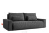 MOLLIS Rozkładana sofa z poduszkami tkanina sztruks szary szary - zdjęcie 3
