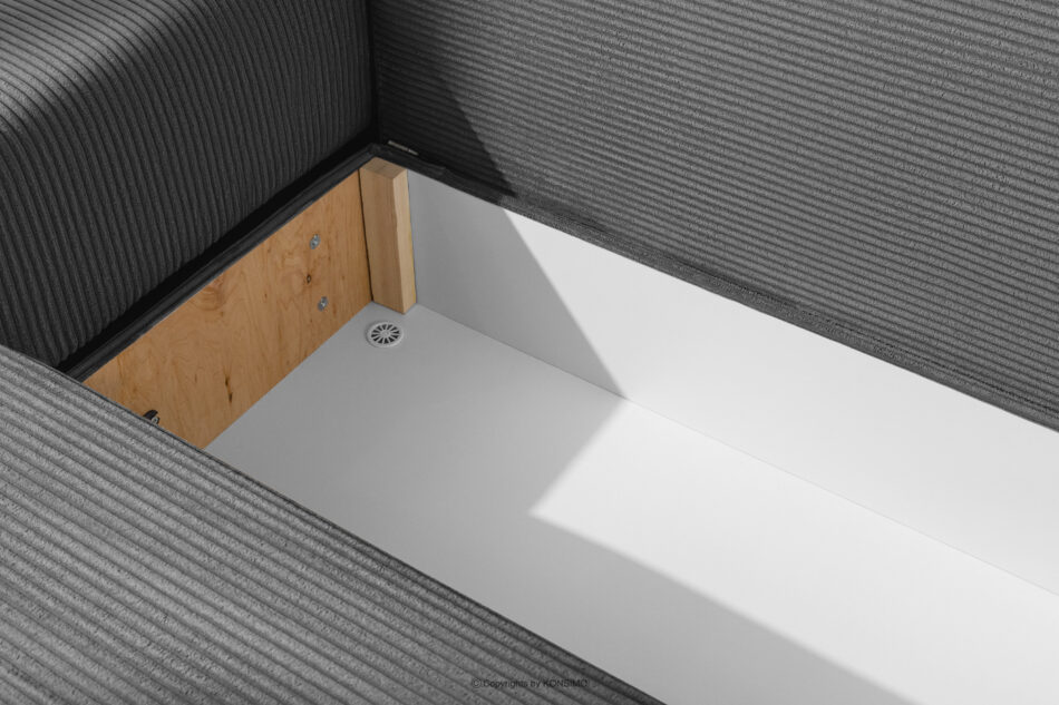 MOLLIS Rozkładana sofa z poduszkami tkanina sztruks szary szary - zdjęcie 9