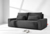 MOLLIS Rozkładana sofa z poduszkami tkanina sztruks szary szary - zdjęcie 2