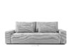MOLLIS Rozkładana sofa z poduszkami tkanina sztruks jasny szary jasny szary - zdjęcie 1