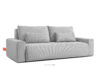 MOLLIS Rozkładana sofa z poduszkami tkanina sztruks jasny szary jasny szary - zdjęcie 3