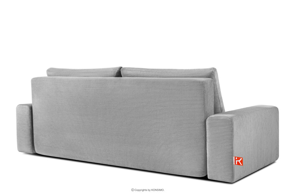 MOLLIS Rozkładana sofa z poduszkami tkanina sztruks jasny szary jasny szary - zdjęcie 3