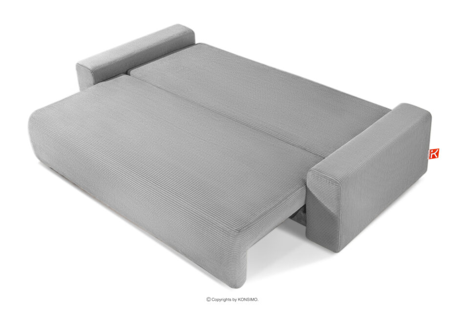 MOLLIS Rozkładana sofa z poduszkami tkanina sztruks jasny szary jasny szary - zdjęcie 4