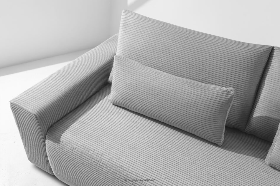 MOLLIS Rozkładana sofa z poduszkami tkanina sztruks jasny szary jasny szary - zdjęcie 5
