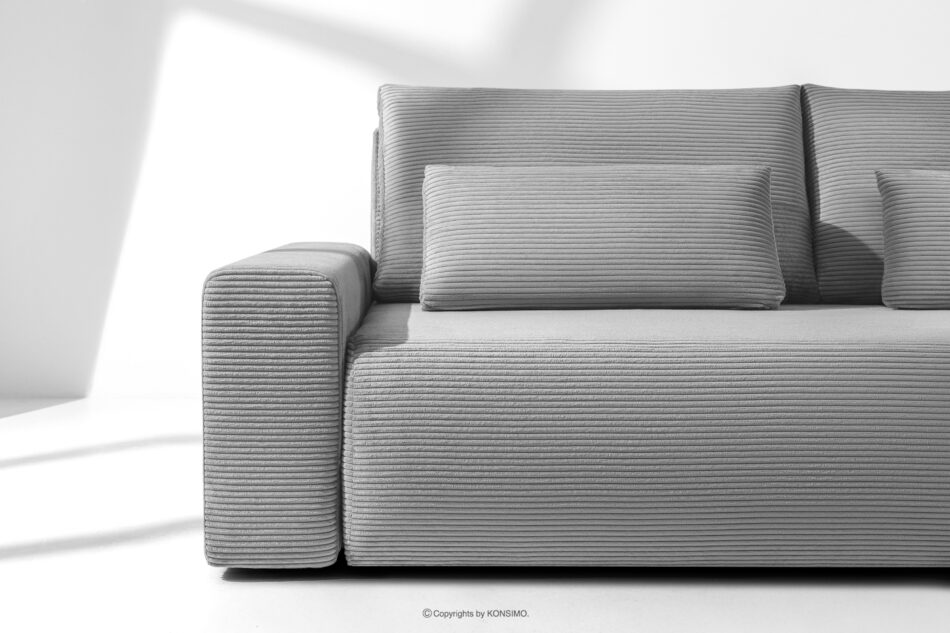 MOLLIS Rozkładana sofa z poduszkami tkanina sztruks jasny szary jasny szary - zdjęcie 6
