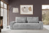 MOLLIS Rozkładana sofa z poduszkami tkanina sztruks jasny szary jasny szary - zdjęcie 12