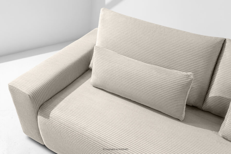MOLLIS Rozkładana sofa z poduszkami tkanina sztruks kremowy kremowy - zdjęcie 5