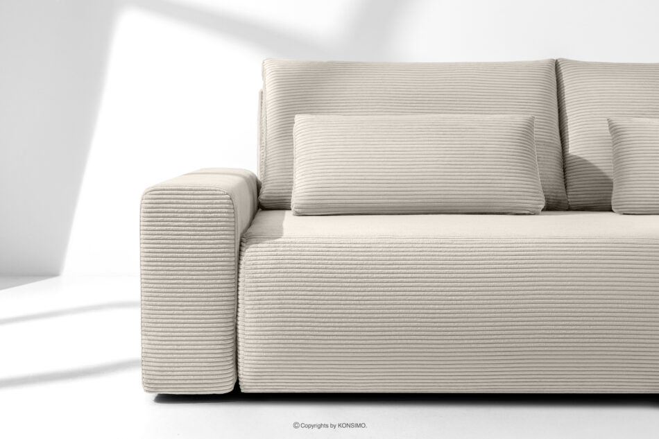 MOLLIS Rozkładana sofa z poduszkami tkanina sztruks kremowy kremowy - zdjęcie 6