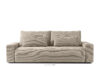 MOLLIS Rozkładana sofa z poduszkami tkanina sztruks beżowy beżowy - zdjęcie 1