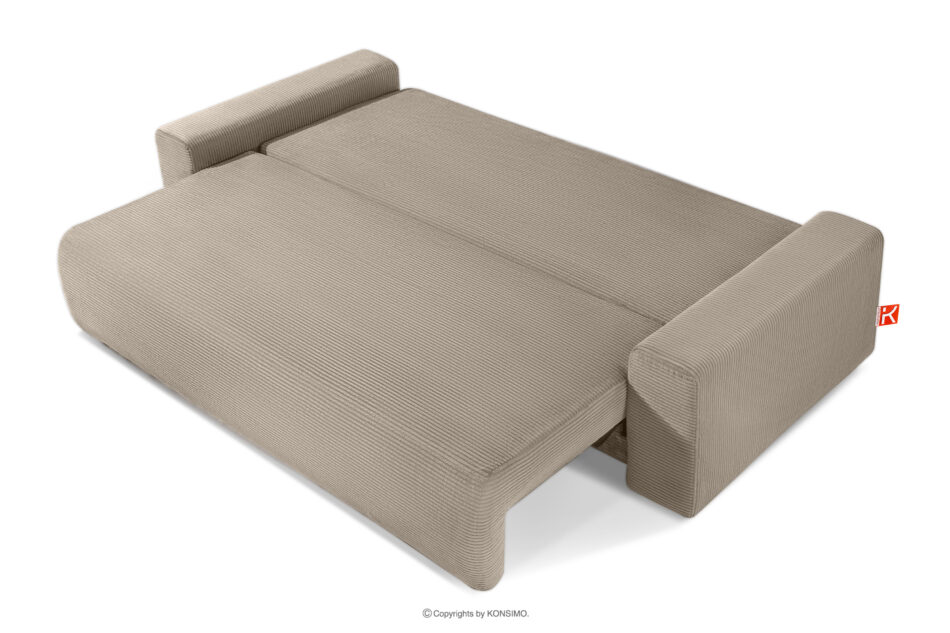 MOLLIS Rozkładana sofa z poduszkami tkanina sztruks beżowy beżowy - zdjęcie 4