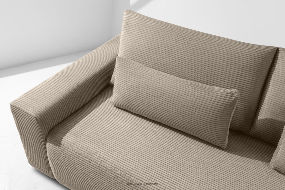 MOLLIS Rozkładana sofa z poduszkami tkanina sztruks beżowy beżowy - zdjęcie 5