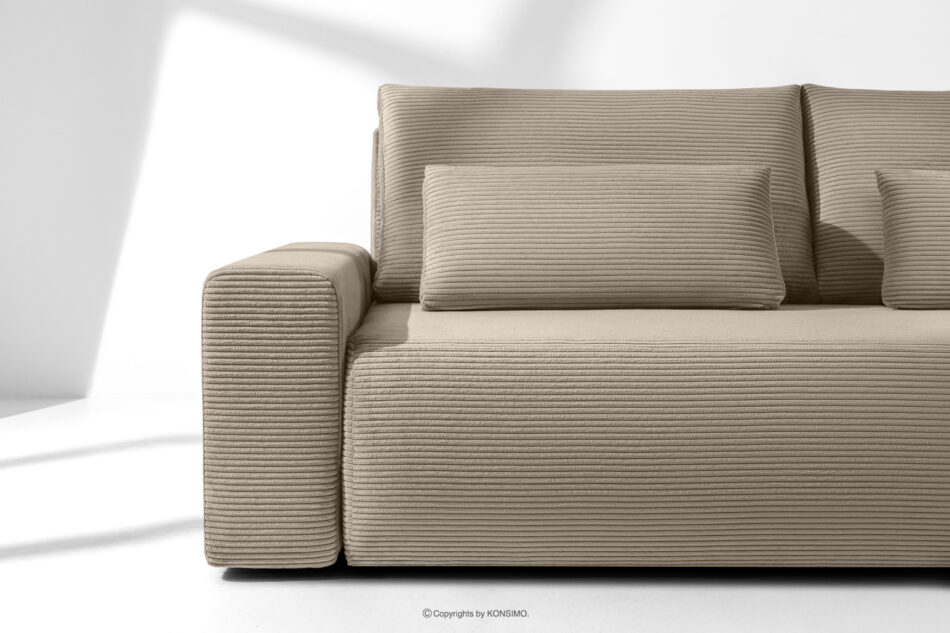 MOLLIS Rozkładana sofa z poduszkami tkanina sztruks beżowy beżowy - zdjęcie 6