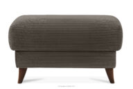 Puf do salonu ze schowkiem tkanina sztruks szarobeżowy