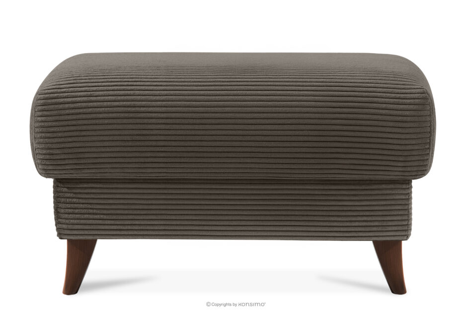 GUSTAVO II Puf do salonu ze schowkiem tkanina sztruks szarobeżowy szarobeżowy - zdjęcie 0