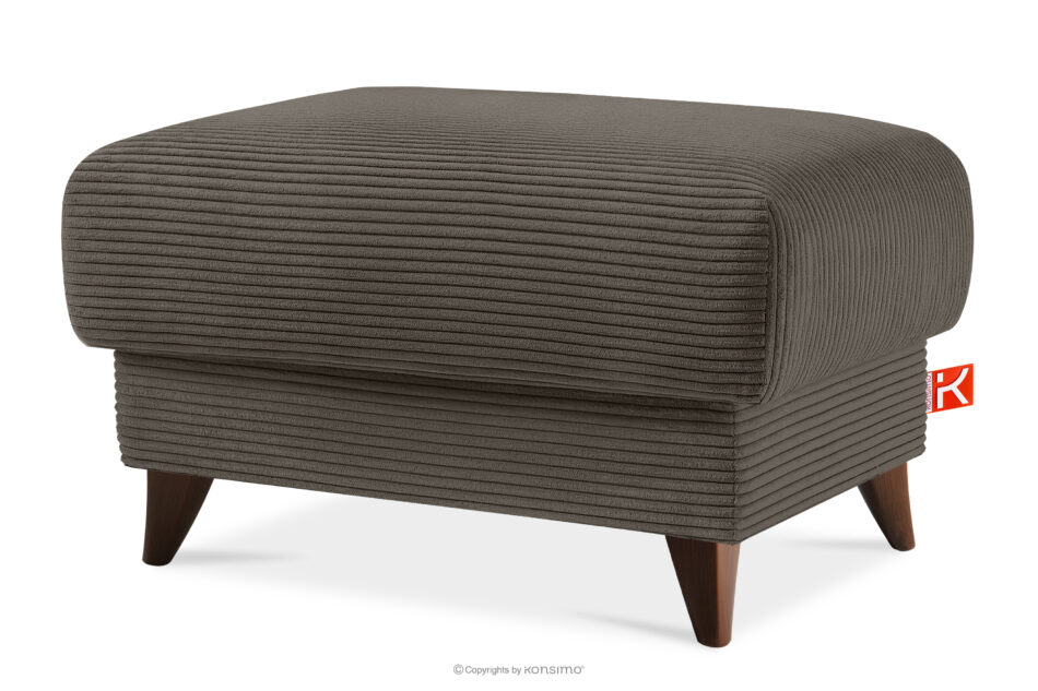 GUSTAVO II Puf do salonu ze schowkiem tkanina sztruks szarobeżowy szarobeżowy - zdjęcie 2