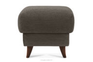 Podnóżek do salonu ze schowkiem tkanina sztruks szarobeżowy