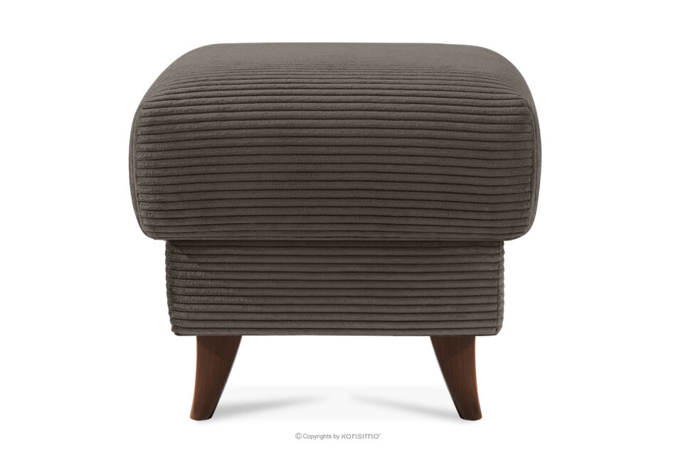 GUSTAVO II Podnóżek do salonu ze schowkiem tkanina sztruks szarobeżowy szarobeżowy - zdjęcie 0