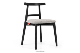 LILIO, https://konsimo.pl/kolekcja/lilio/ Krzesło vintage boucle stalowy/czarny stalowy/czarny - zdjęcie