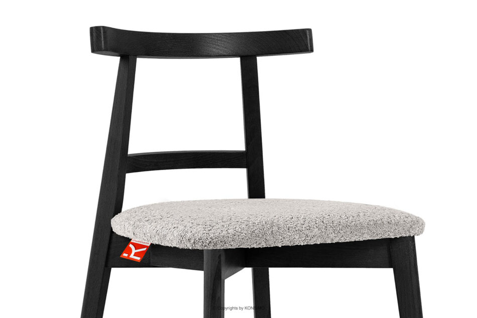 LILIO Krzesło vintage boucle stalowy/czarny stalowy/czarny - zdjęcie 5