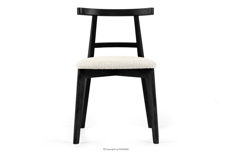 LILIO Krzesło vintage boucle biały/czarny biały/czarny - zdjęcie 2