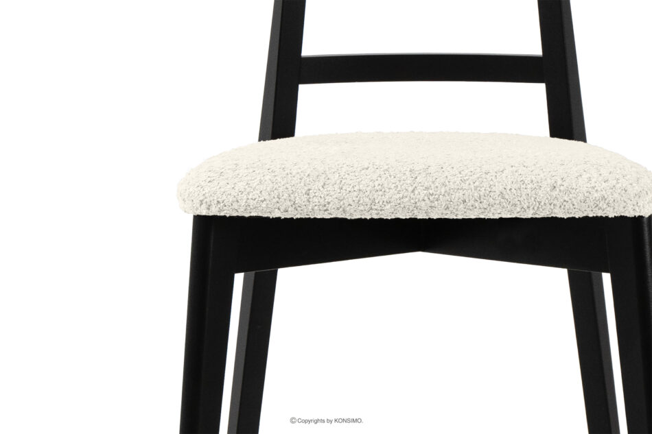 LILIO Krzesło vintage boucle biały/czarny biały/czarny - zdjęcie 4