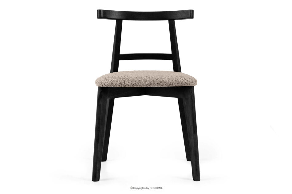 LILIO Krzesło vintage boucle ciemny beżowy/czarny ciemny beżowy/czarny - zdjęcie 2