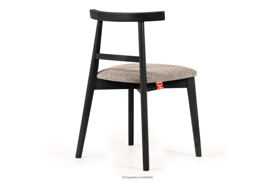LILIO Krzesło vintage boucle ciemny beżowy/czarny ciemny beżowy/czarny - zdjęcie 3