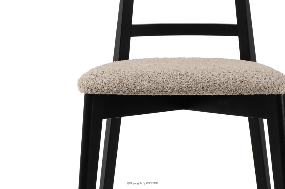 LILIO Krzesło vintage boucle ciemny beżowy/czarny ciemny beżowy/czarny - zdjęcie 4