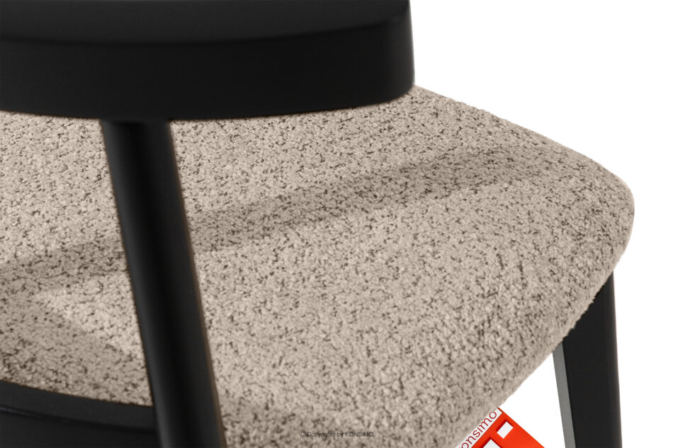 LILIO Krzesło vintage boucle ciemny beżowy/czarny ciemny beżowy/czarny - zdjęcie 6