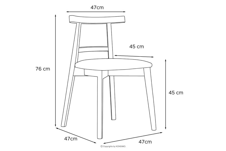 LILIO Krzesło vintage boucle ciemny beżowy/czarny ciemny beżowy/czarny - zdjęcie 9