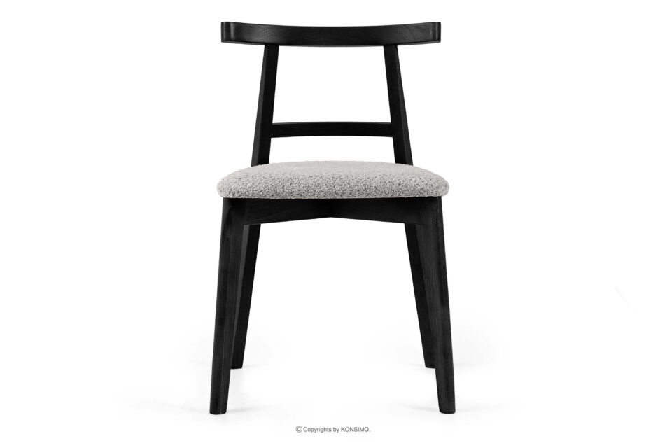 LILIO Krzesło vintage boucle stalowy/czarny 2 szt. stalowy/czarny - zdjęcie 3