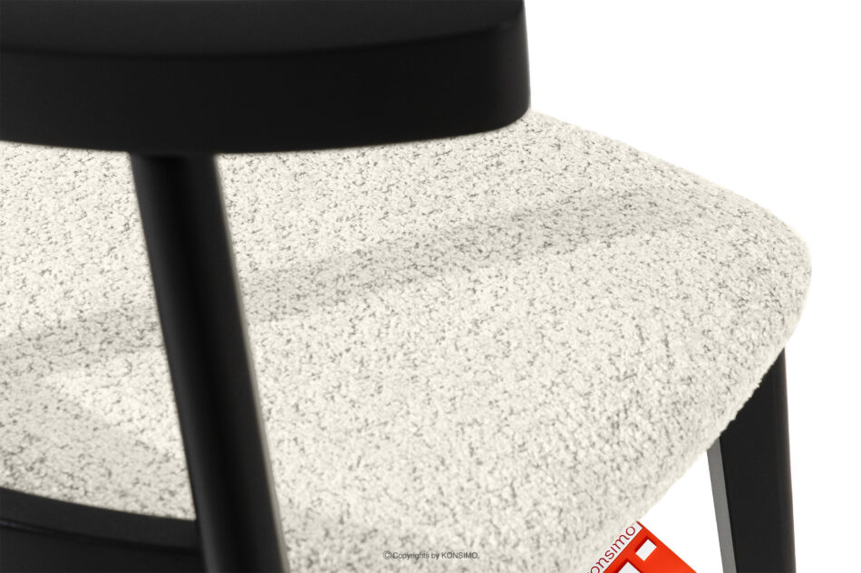 LILIO Krzesło vintage boucle biały/czarny 2 szt. biały/czarny - zdjęcie 7