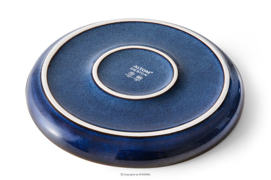AD STRIPES Talerz deserowy porcelana reaktywna granatowy granatowy - zdjęcie 3
