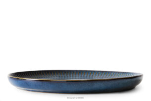 AD STRIPES, https://konsimo.pl/kolekcja/ad-stripes/ Talerz obiadowy porcelana reaktywna granatowy granatowy - zdjęcie