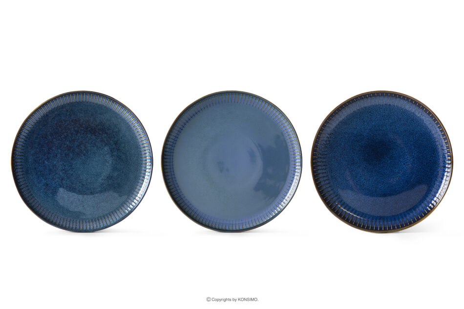 AD STRIPES Talerz obiadowy porcelana reaktywna granatowy granatowy - zdjęcie 6