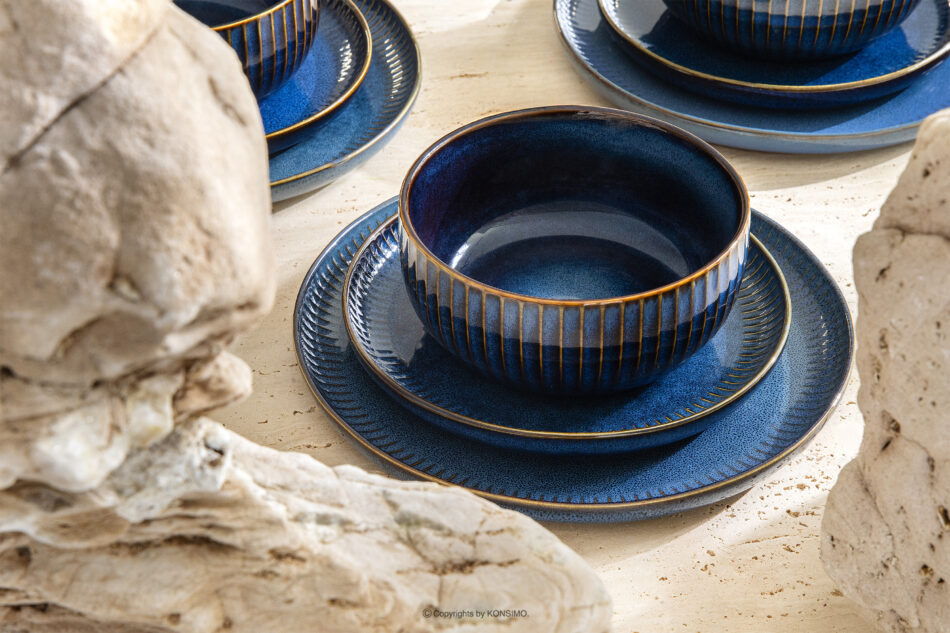 AD STRIPES Miska porcelana reaktywna granatowy granatowy - zdjęcie 6
