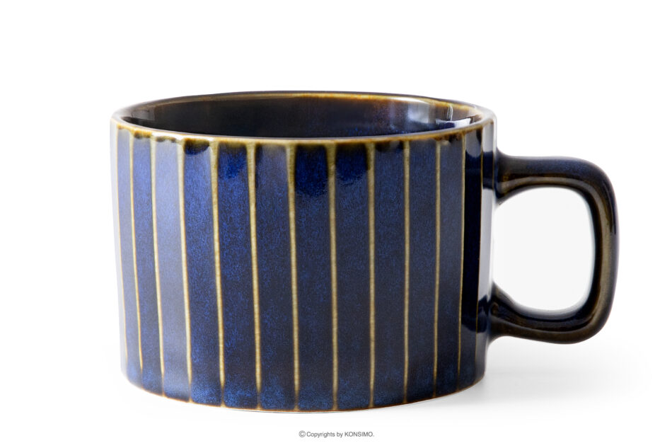 AD STRIPES Filiżanka do kawy porcelana reaktywna granatowy granatowy - zdjęcie 0