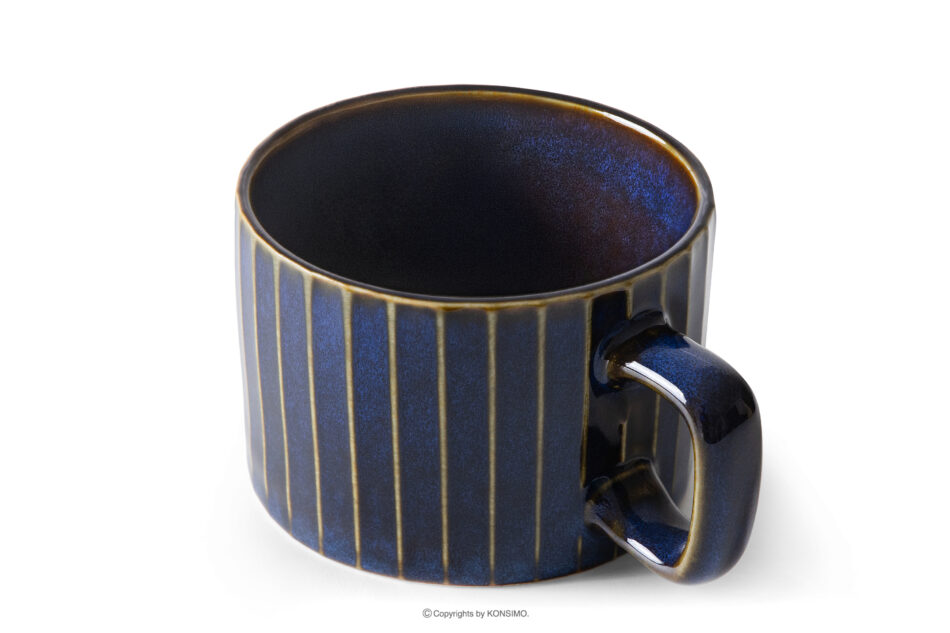 AD STRIPES Filiżanka do kawy porcelana reaktywna granatowy granatowy - zdjęcie 2