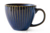 AD STRIPES Filiżanka duża porcelana reaktywna granatowy granatowy - zdjęcie 1