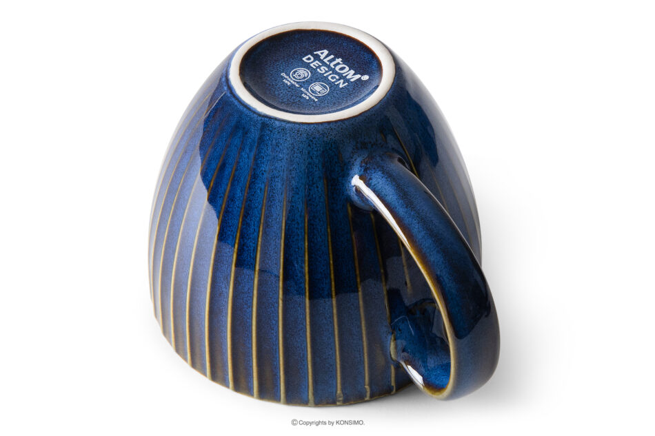AD STRIPES Filiżanka duża porcelana reaktywna granatowy granatowy - zdjęcie 3