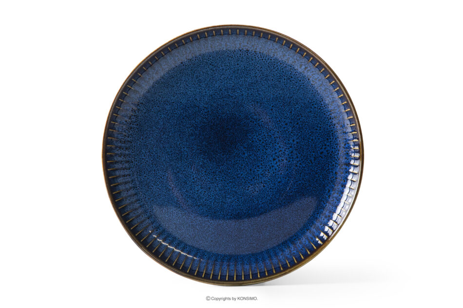 AD STRIPES Talerz deserowy 6 szt. porcelana reaktywna granatowy granatowy - zdjęcie 5