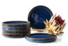 AD STRIPES Spodek filiżanki do kawy 6 szt. porcelana reaktywna granatowy granatowy - zdjęcie 1