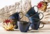 AD STRIPES Filiżanka duża 6 szt. porcelana reaktywna granatowy granatowy - zdjęcie 2