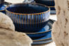 AD STRIPES Zestaw obiadowy 6 os. (18 el.) porcelana reaktywna granatowy granatowy - zdjęcie 11