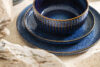 AD STRIPES Zestaw obiadowy 12 os. (36 el.) porcelana reaktywna granatowy granatowy - zdjęcie 13