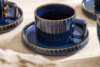 AD STRIPES Zestaw obiadowo-kawowy 6 os. (30 el.) porcelana reaktywna granatowy granatowy - zdjęcie 20